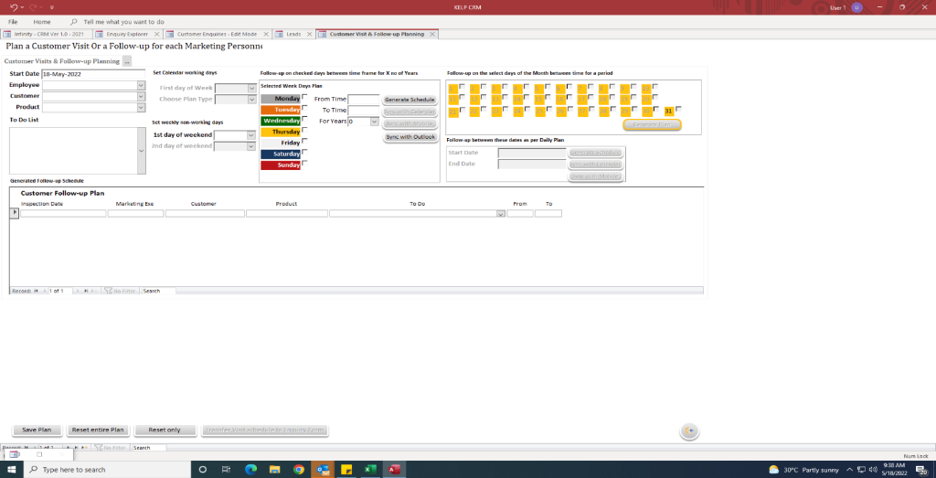 Follow-up Planning Interface